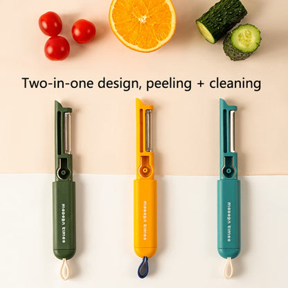 Multifunctional Fruit And Vegetable Cleaning Brush(Yellow) by bashfashion