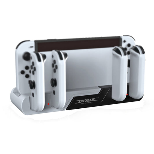 DOBE TNS-0122 4 In 1 Gamepad Charging Dock For Switch OLED(White Black) by DOBE