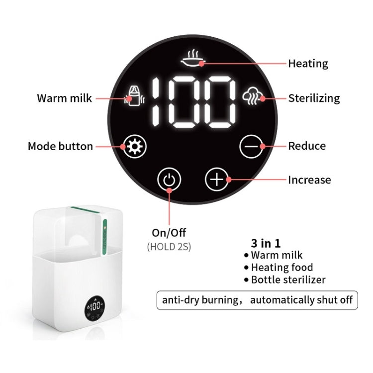 Cmbear ZRN-0803 Baby Bottle Sterilizer Food Warmer(EU Plug) by Cmbear