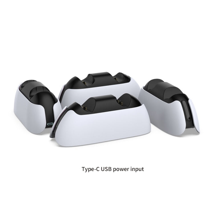 DOBE TP5-05103 Contact-Type Gamepad Charging Base With Indicator Light For PS5(White) by DOBE