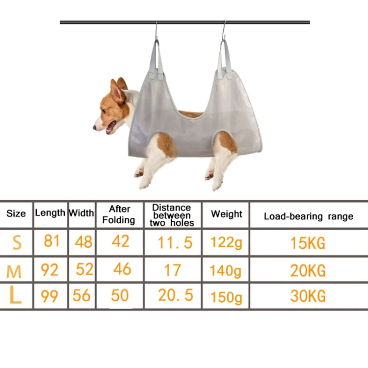 Small & Medium Pet Grooming Polyester Hanging Hammock, Size： S(Grey) by bashfashion