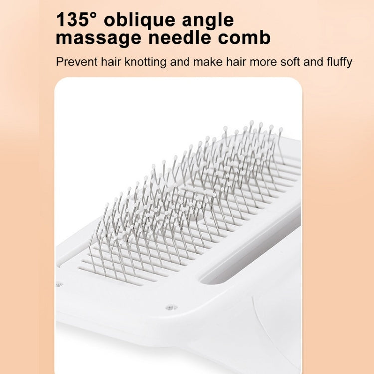 Pet Electric Comb Cat And Dog Brushing Cleaning Hair Dryer, Specification: US Plug(3 Generation 866 White) by bashfashion