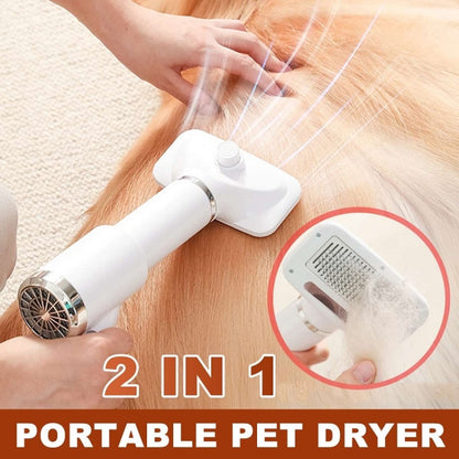 Pet Electric Comb Cat And Dog Brushing Cleaning Hair Dryer, Specification: US Plug(3 Generation 866 White) by bashfashion