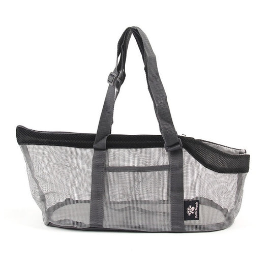 Pttie Baggie Panoramic Breathable Dog Outing Handbag(0901A Grey + Black) by Pttie Baggie