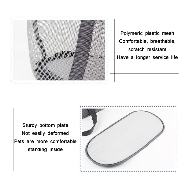 Pttie Baggie Panoramic Breathable Dog Outing Handbag(0901A Grey + Black) by Pttie Baggie