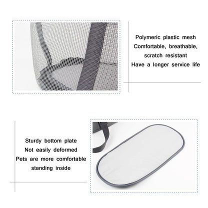 Pttie Baggie Panoramic Breathable Dog Outing Handbag(0901A Grey + Black) by Pttie Baggie