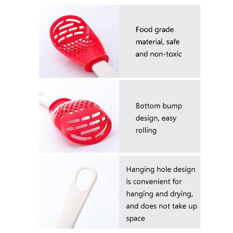 Kitchen Grinding And Draining Spoon(Red) by bashfashion