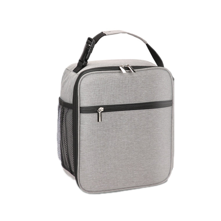 Oxford Cloth Portable Lunch Insulation Bag(White Grey) by bashfashion