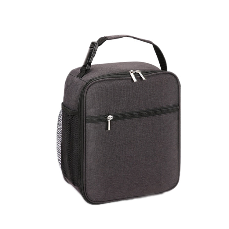 Oxford Cloth Portable Lunch Insulation Bag(Grey) by bashfashion