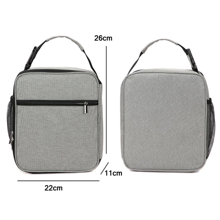 Oxford Cloth Portable Lunch Insulation Bag(Grey) by bashfashion