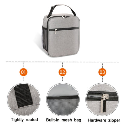 Oxford Cloth Portable Lunch Insulation Bag(Black) by bashfashion