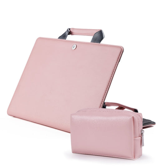Book Style Laptop Protective Case Handbag For Macbook 16 inch(Pink + Power Bag) by bashfashion