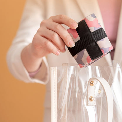 Shopping Bag Foldable Travel Shoulder Portable Bag(Pink Colorful) by bashfashion