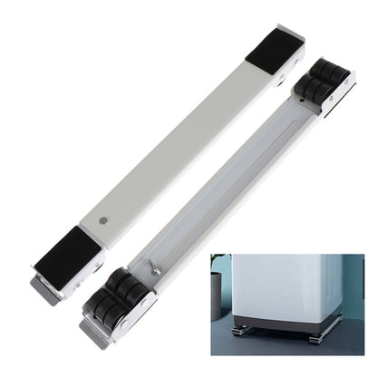 2 PCS Washing Machine Stand Movable Adjustable Refrigerator Base(White) by bashfashion