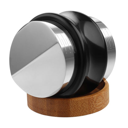 ENB-11 51mm Stainless Steel Coffee Cloth Powder Dispenser Coffee Machine Handle Universal, Colour: One Word Double Head Bright Black by bashfashion