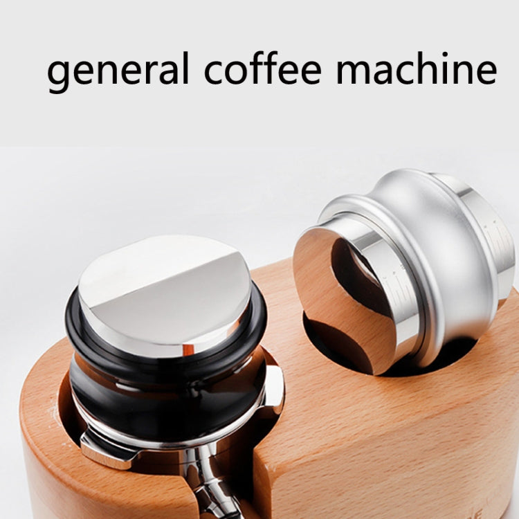 ENB-11 51mm Stainless Steel Coffee Cloth Powder Dispenser Coffee Machine Handle Universal, Colour: One Word Double Head Bright Black by bashfashion