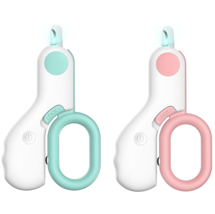 Pet Nail Clippers With LED Blood Line Light(Blue) by bashfashion