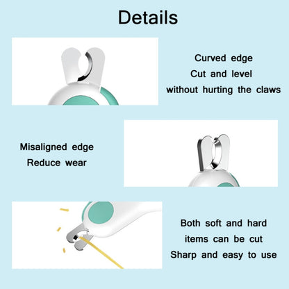 Pet Nail Clippers With LED Blood Line Light(Blue) by bashfashion