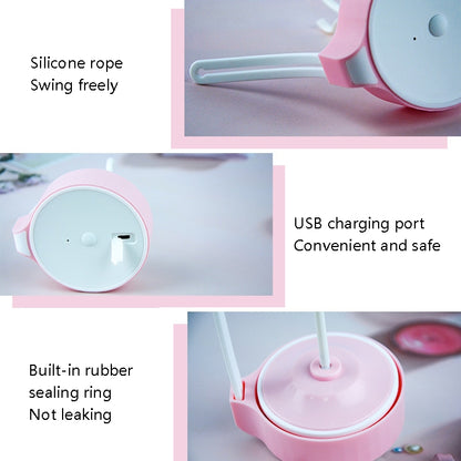 VE-V8 USB Charging Automatic Stirring Cup Full Seal Leak-Proof Electric Shake Cup, Capacity: 450ml(Light Pink) by bashfashion