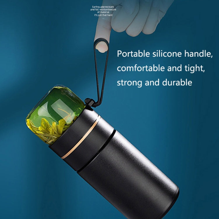 739 316 Stainless Steel Tea Glass Thermos Cup(Black) by bashfashion