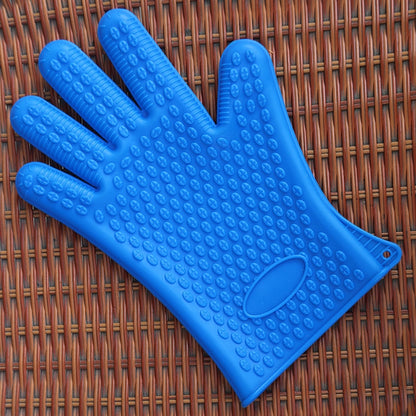 2 PCS Silicone Insulation Baking Oven Microwave Dish Clip Gloves, Colour: Blue by bashfashion