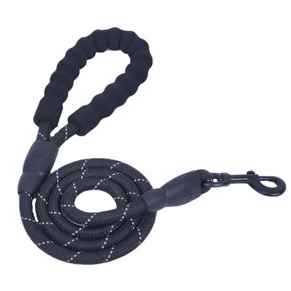 Pet Supplies Reflective Dog Pull Rope, Size: Long 150cm Thick 0.8cm(Black) by bashfashion