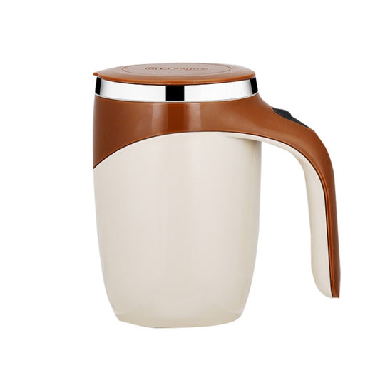A223 Stainless Steel Automatic Magnetized Coffee Mixing Cup(Brown) by bashfashion