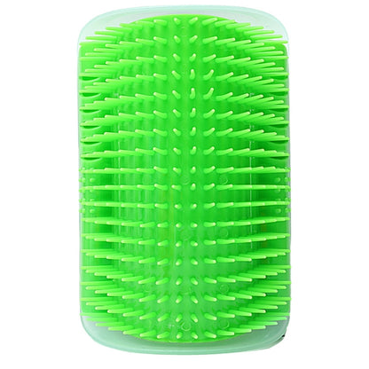 Pet Cat Corner Rub Hair Massage Brush(Green) by bashfashion