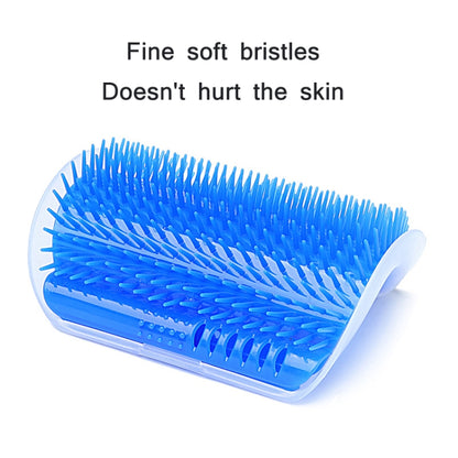 Pet Cat Corner Rub Hair Massage Brush(Blue) by bashfashion