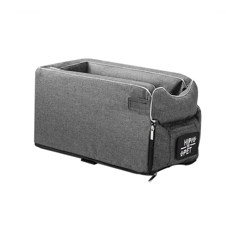 Car Central Control Seat Pet Portable Bed Pad, Colour: Square + Gray(42x20x22cm) by bashfashion