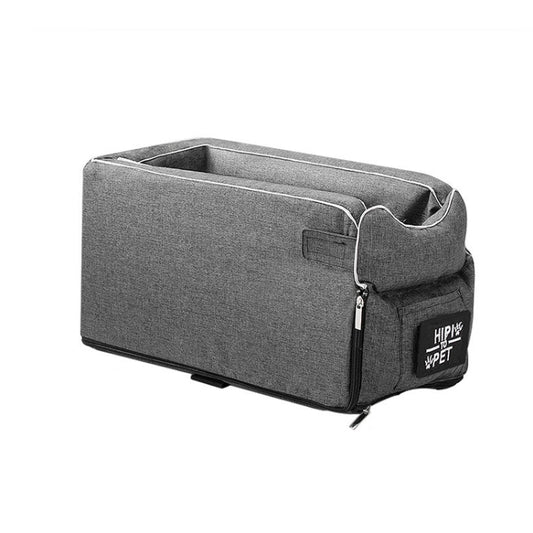 Car Central Control Seat Pet Portable Bed Pad, Colour: Square + Gray(42x20x22cm) by bashfashion
