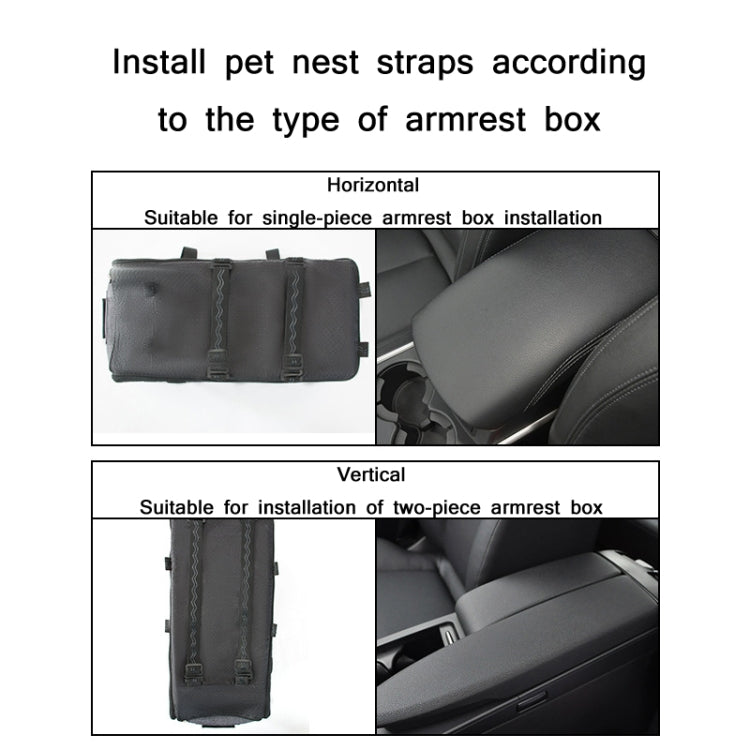 Car Central Control Seat Pet Portable Bed Pad, Colour: Square Gray+Summer Mat(42x20x22cm) by bashfashion