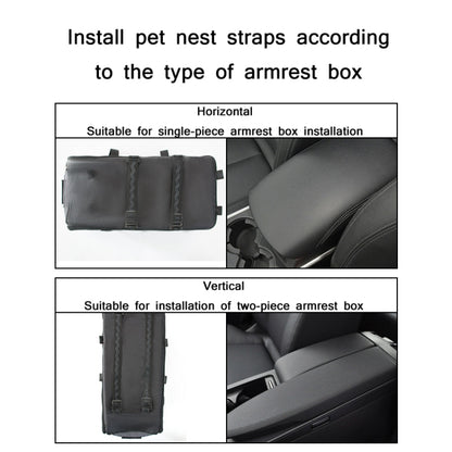 Car Central Control Seat Pet Portable Bed Pad, Colour: Square Gray+Summer Mat(42x20x22cm) by bashfashion