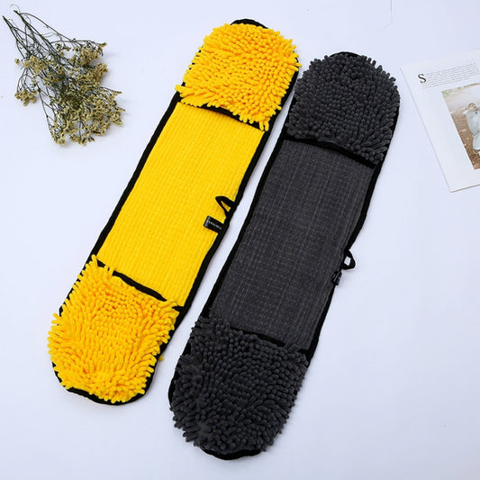 Hand-Inserted Chenille Pet Bath Towel(Yellow) by bashfashion