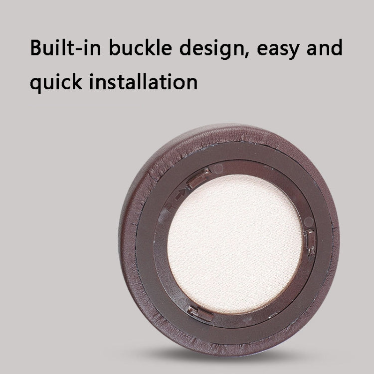 2 PCS 001 Headset Earmuffs with Snap-fit for Corsair Virtuoso RGB, Spec: Brown Lambskin by bashfashion