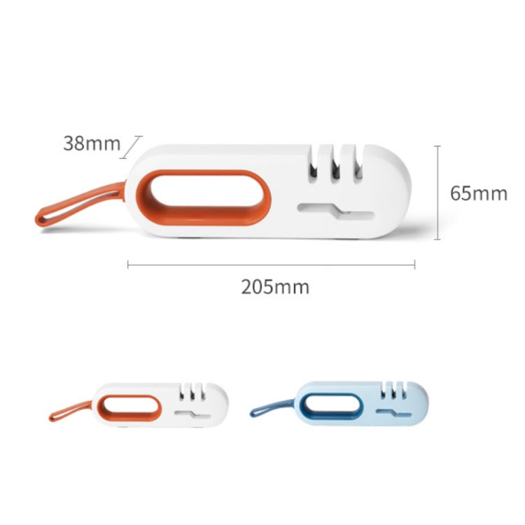 Home Kitchen Quick-Blade Grinding Wheel Sharpener(White Orange) by bashfashion