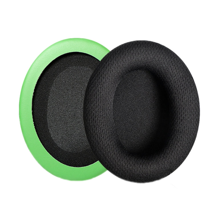2pcs Headset Earmuffs For Kingston HyperX, Color: Black Mesh+Green by bashfashion