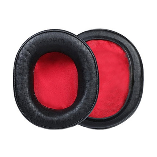 2 PCS Headset Protein Leather Earmuffs for Audio-Technica ATH-WS660BT(Black+Red) by bashfashion