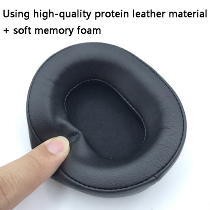 2 PCS Headset Protein Leather Earmuffs for Audio-Technica ATH-WS660BT(Black+Red) by bashfashion