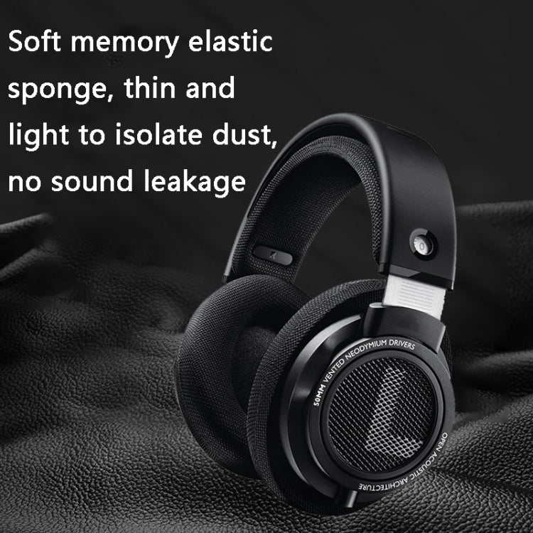 2 PCS Headset Sponge Earmuffs for Philips SHP9500(Black Mesh) by bashfashion
