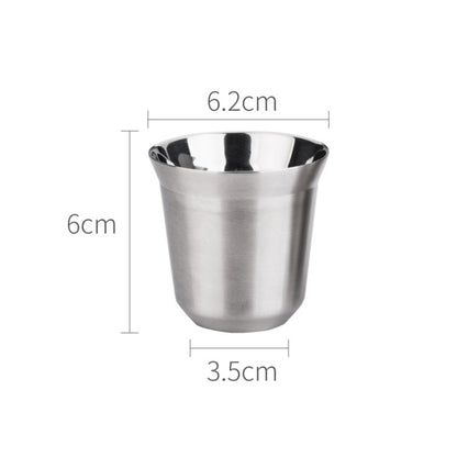 304 Stainless Steel Coffee Capsule Cup Double Insulation Coffee Cup, Style: Small Single Cup by bashfashion