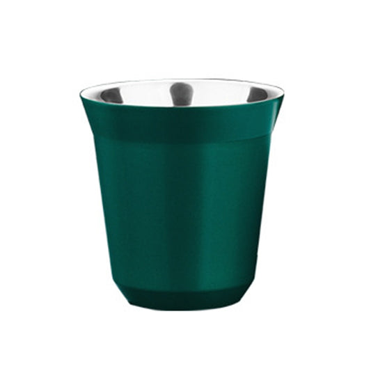 304 Stainless Steel Coffee Capsule Cup Double Insulation Coffee Cup, Style: Large Green by bashfashion