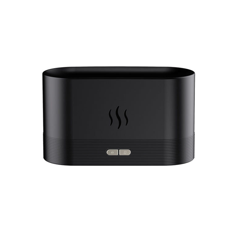 Flame Aroma Diffuser Night Light Humidifier(Black) by bashfashion