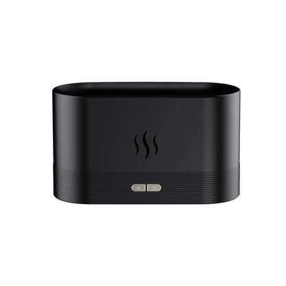Flame Aroma Diffuser Night Light Humidifier(Black) by bashfashion