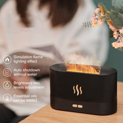 Flame Aroma Diffuser Night Light Humidifier(White) by bashfashion