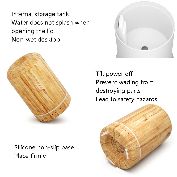 STB-105 Wood Grain Aromatherapy USB Air Purifier(Light Wooden Grain) by bashfashion