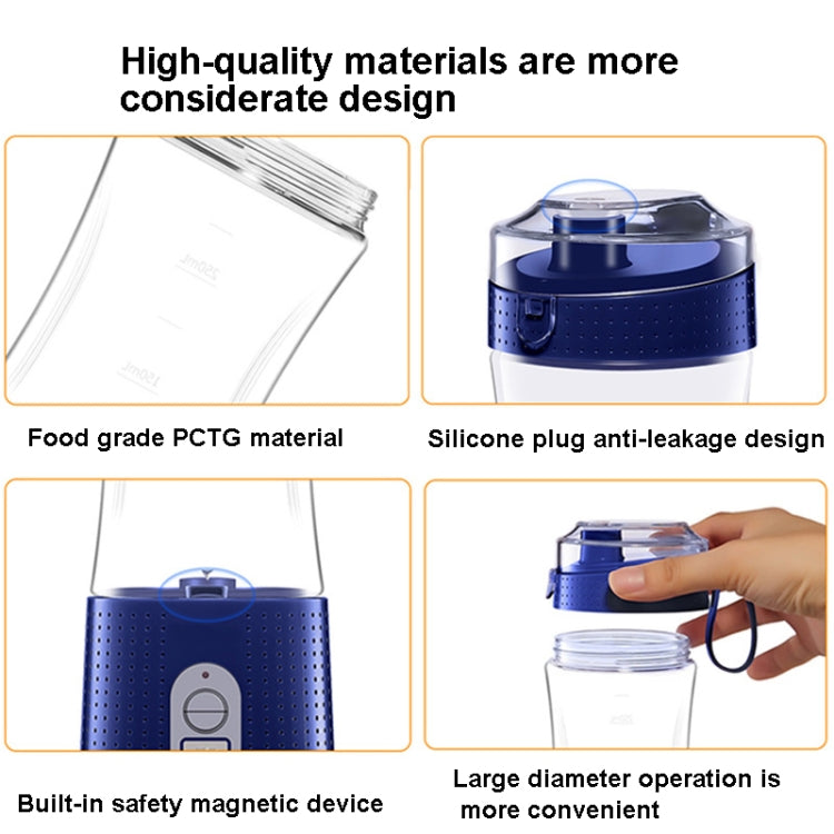 6-Blade Electric Fruit Juicer Juice Cup(Purple) by bashfashion