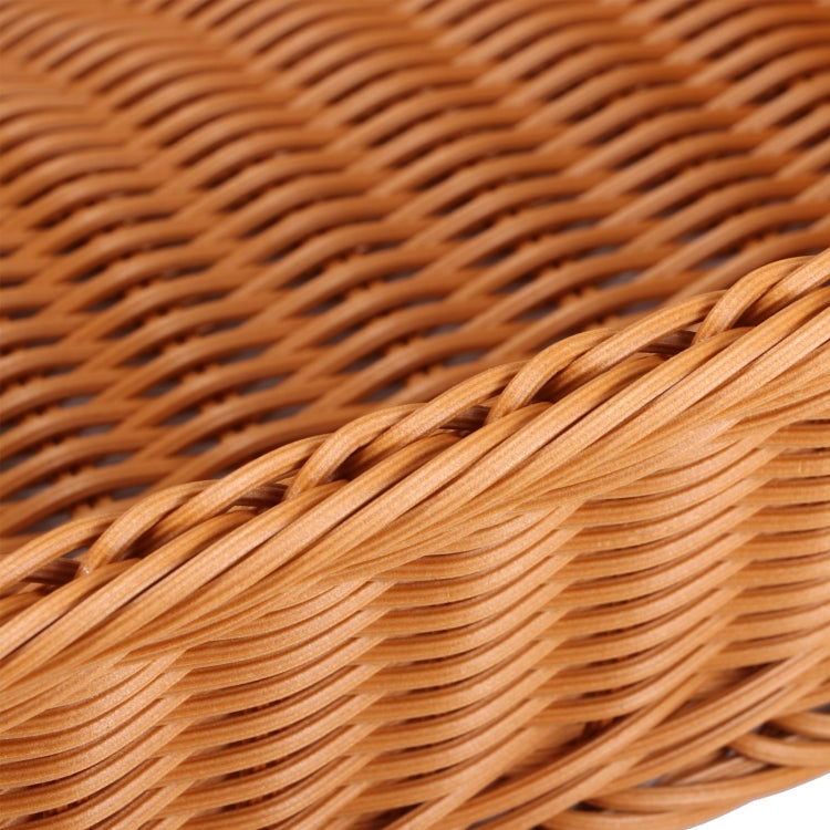 A1744 Rattan Basket Food Fruit Storage Basket Rectangular Fruit Plate, Size: Small by bashfashion