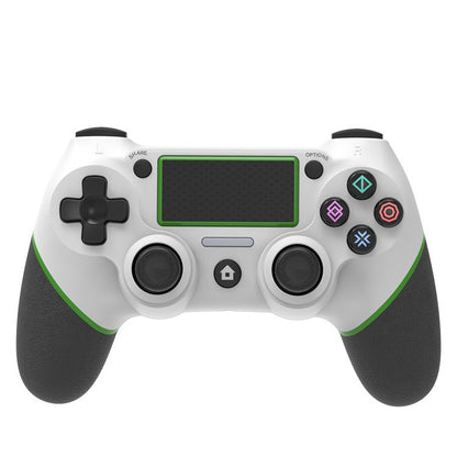 Wireless Bluetooth Rubberized Gamepad For PS4(White Green) by bashfashion