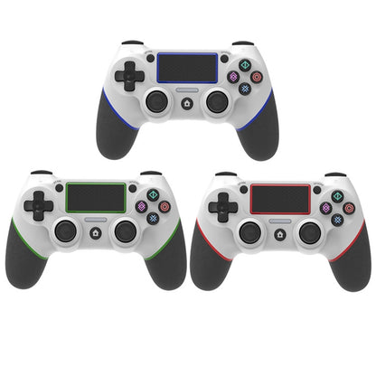 Wireless Bluetooth Rubberized Gamepad For PS4(White Green) by bashfashion